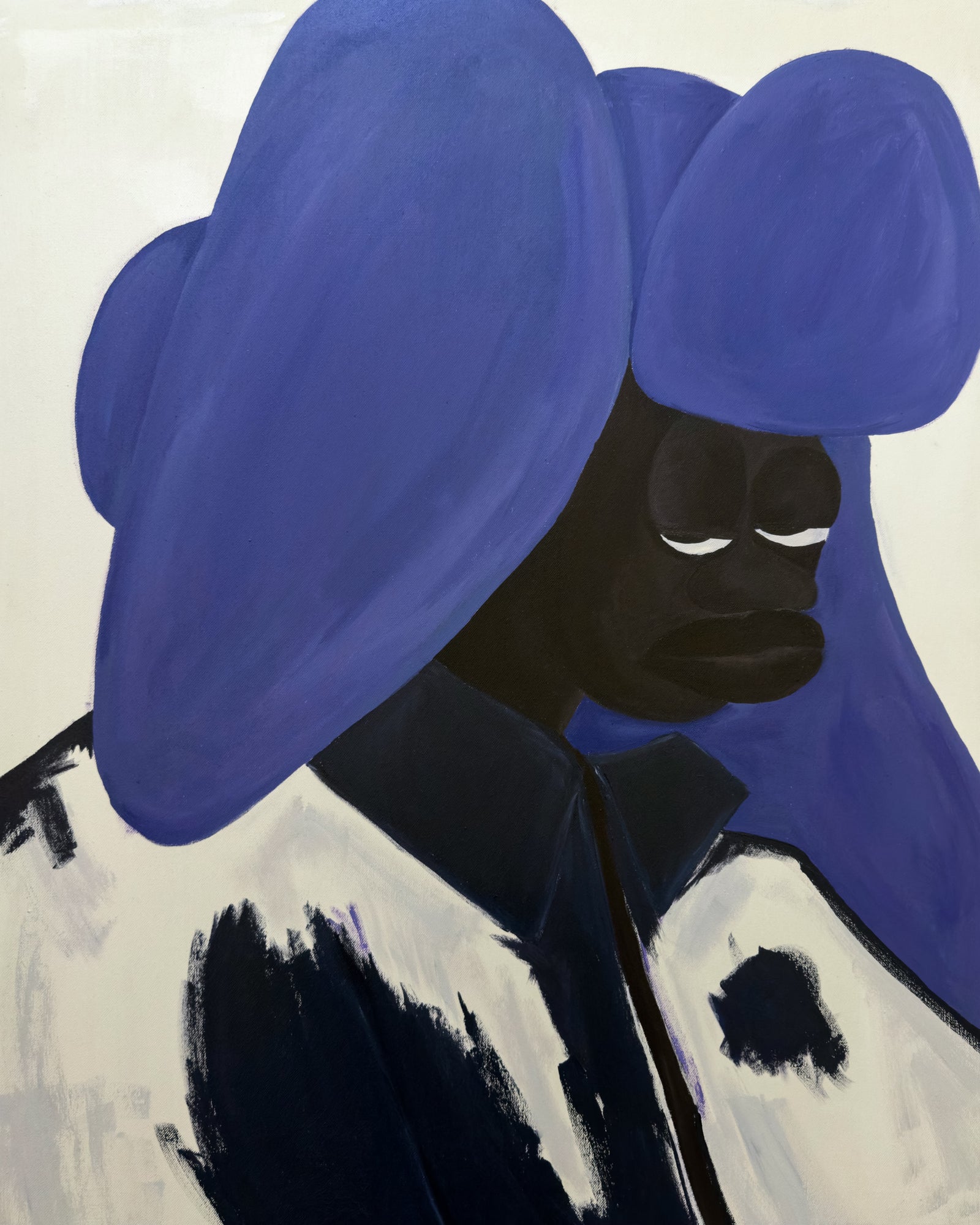Painting by Heman — the blue figure